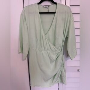 Never Worn Light Mint Wrap Dress with Skort